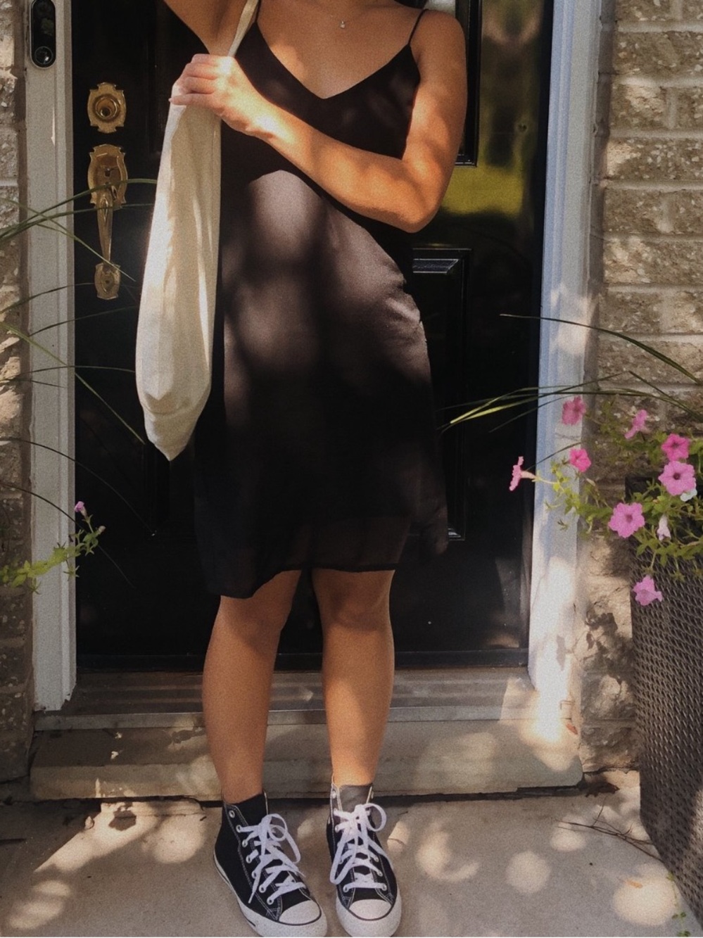 Black Sheer Slip Dress - Picture 2 of 2